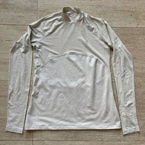 Nike Dri-fit Women's Compression Top M Sparkle‎ Ivory Mock Neck Long Sleeve